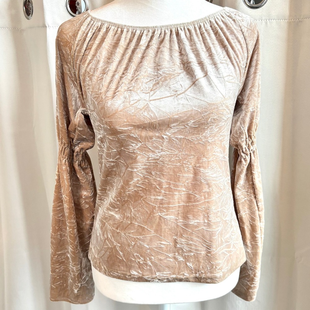 Vtg Cheroy Top Medium Velvet Crushed 90s Y2K Fairycore Whimsigoth 20204